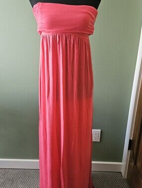 DKNY Coral Strapless Maxi Beach Coverup Dress